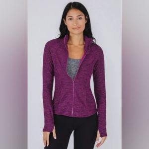 Yogalicious Lux Heather Flared Bottom Jacket, Size Medium, NWT